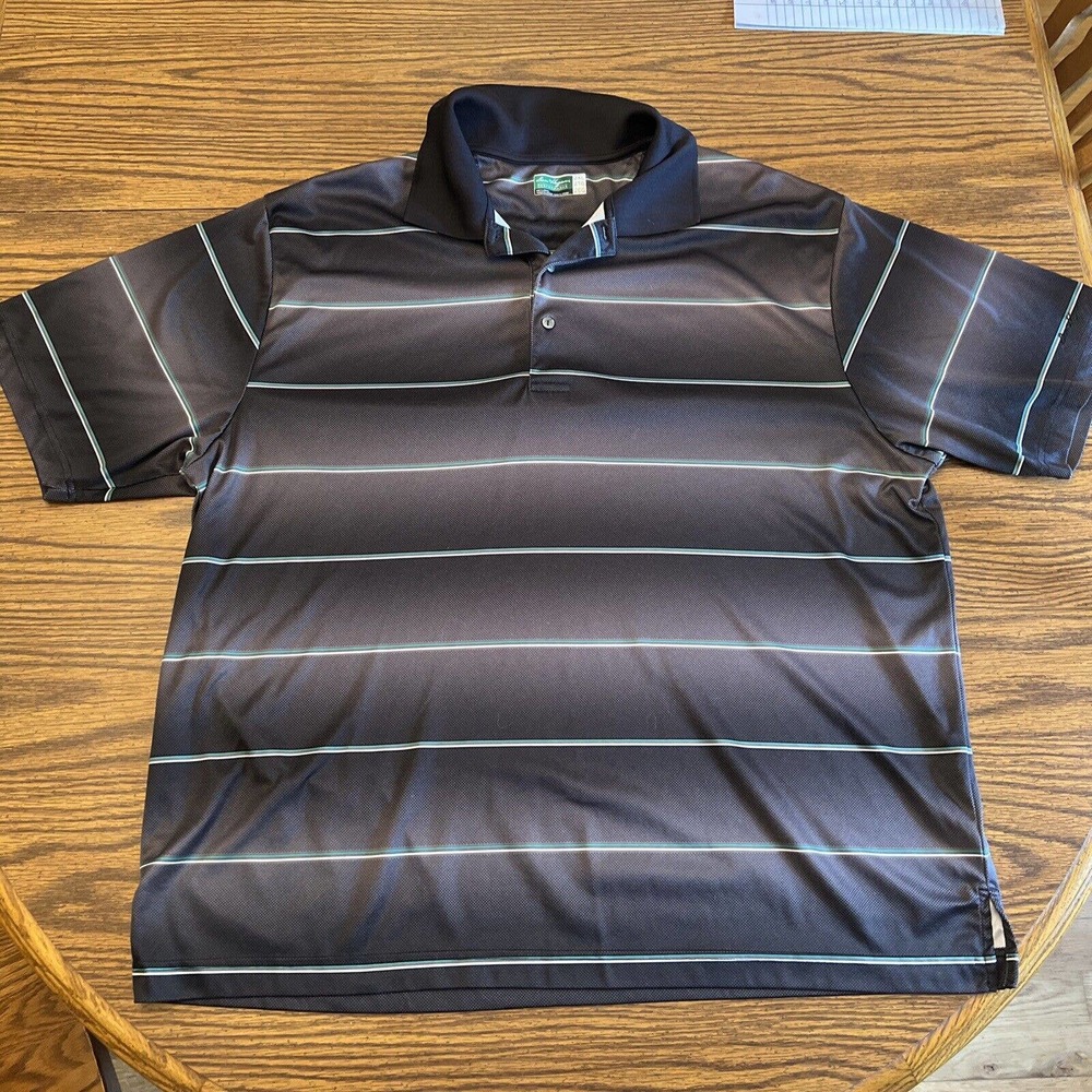 Ben Hogan Performance Golf Polo Adult Short Sleeve Black Casual Shirt Men 2XL